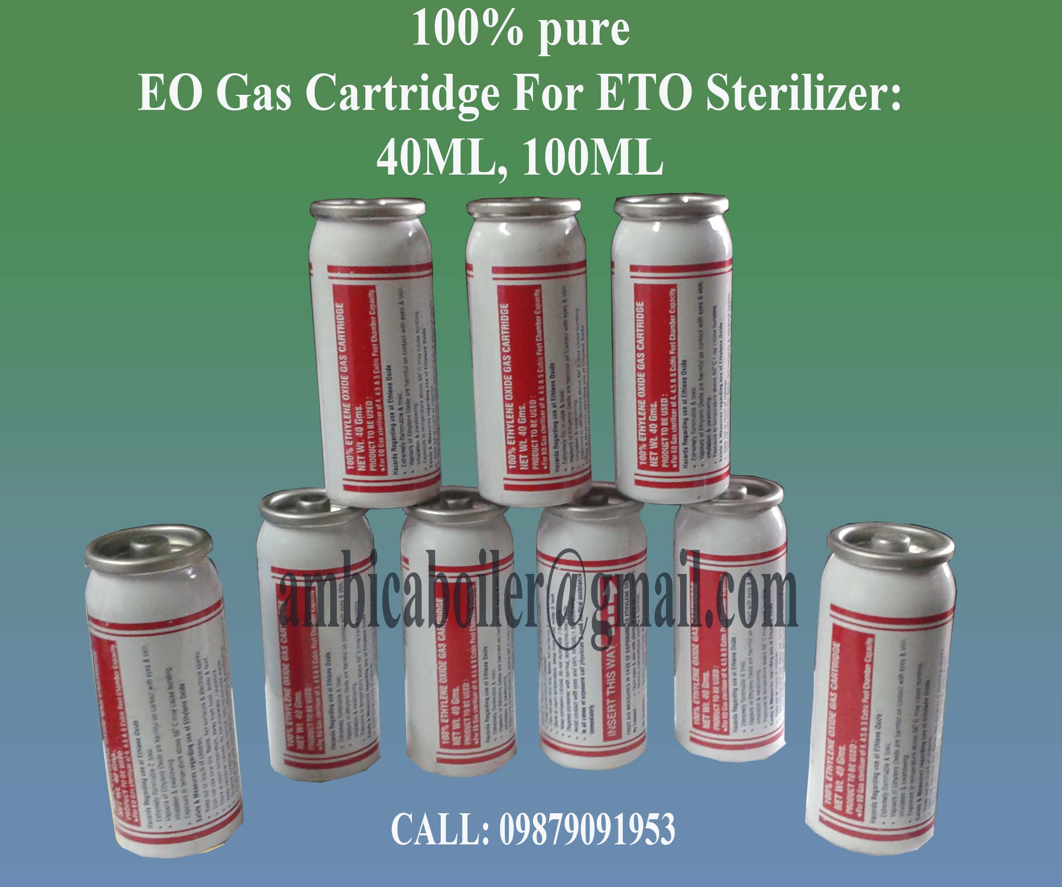 ETO Cartridges for sterilzer